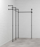 DARIO III KOTNI - Garderobni komplet Rusticline, stenska montaža, 2220x1110x2300mm