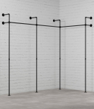 DARIO III KOTNI - Garderobni komplet Rusticline, stenska montaža, 2220x1110x2300mm