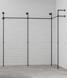 DARIO III KOTNI - Garderobni komplet Rusticline, stenska montaža, 2220x1110x2300mm