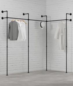 DARIO III KOTNI - Garderobni komplet Rusticline, stenska montaža, 2220x1110x2300mm