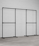 FREJA V - Rusticline clothes rack, free standing, 3300x2100mm