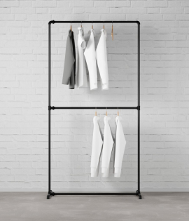 FREJA III - Rusticline clothes rack, free standing, 1100x2100mm