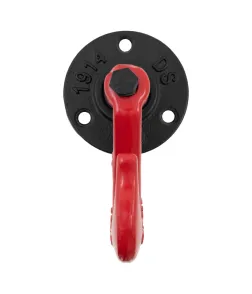 Stenski kavelj 3/4" RT‑77, črni/rdeči – samostojno obešalo