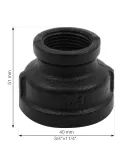 Redukcija 3/4" x 1 1/4" za objemke E27, RT‑68, črna – za prehod kabla in montažo žarnice