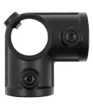 T‑Y kos 3/4" RT‑71, črni – aluminij, štiristranski, vpenjalni, brez navoja