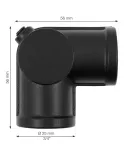 T‑Y kos 3/4" RT‑72, črni – aluminij, trostranski, vpenjalni, brez navoja