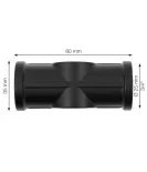 Cross Joint 3/4" RT‑73, Black – aluminium, 4‑way, clamping, no thread