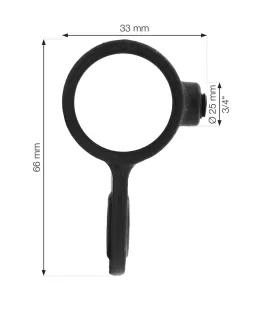 Vpenjalna podpora 3/4" RT‑74, črna – aluminij, brez navoja