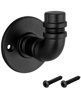 Obešalnik Rustic, mat črn