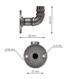 Rustic hanger, antique silver