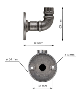 Rustikalni obešalnik, starinsko srebro