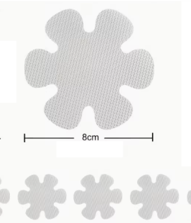 Protizdrsne nalepke rožice - Prozorne, 5 kom.