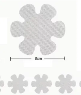 Protizdrsne nalepke rožice - Prozorne, 5 kom.